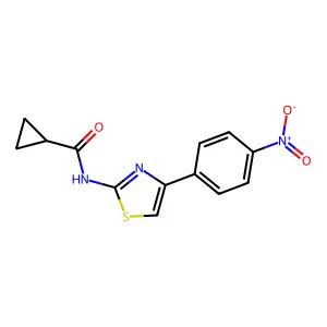 N-[4-(4-nitrophenyl)-1,3-thiazol-2-yl]cyclopropanecarboxamide structure