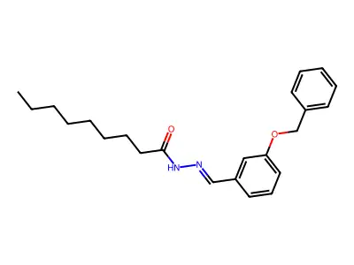 N-[(3-phenylmethoxyphenyl)methylideneamino]nonanamide structure