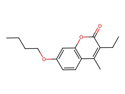 7-Butoxy-3-ethyl-4-methylchromen-2-one structure