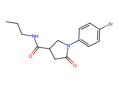 1-(4-bromophenyl)-5-oxo-N-propylpyrrolidine-3-carboxamide structure