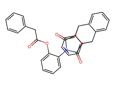2-(16,18-dioxo-17-azapentacyclo[6.6.5.0~2,7~.0~9,14~.0~15,19~]nonadeca-2,4,6,9,11,13-hexaen-17-yl)phenyl phenylacetate (non-preferred name) structure