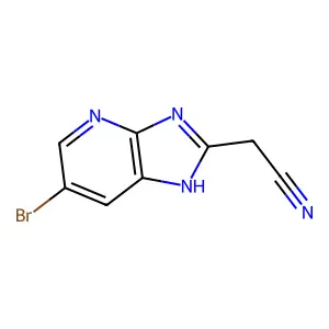 2-(6-Bromoimidazo[4,5-b]pyridin-2-yl)ethanenitrile structure