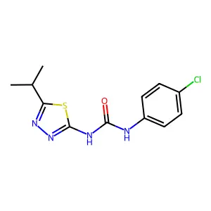 1-(4-Chlorophenyl)-3-(5-propan-2-yl-1,3,4-thiadiazol-2-yl)urea structure