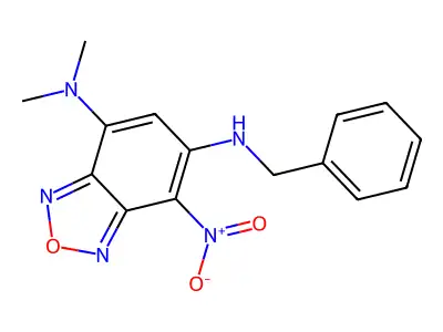 5-N-benzyl-7-N,7-N-dimethyl-4-nitro-2,1,3-benzoxadiazole-5,7-diamine structure