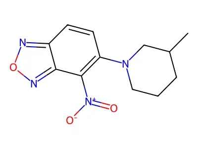 5-(3-Methylpiperidin-1-yl)-4-nitro-2,1,3-benzoxadiazole structure