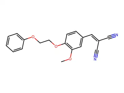 [3-Methoxy-4-(2-phenoxyethoxy)benzylidene]propanedinitrile structure