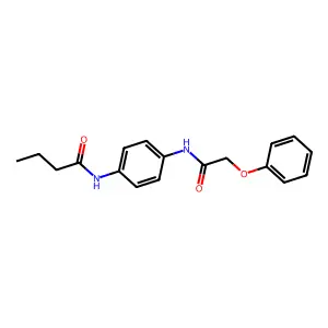 N-{4-[(phenoxyacetyl)amino]phenyl}butanamide structure