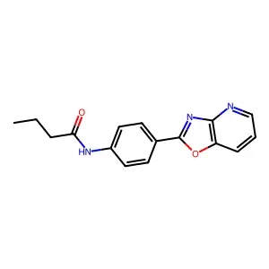N-(4-Oxazolo[4,5-b]pyridin-2-yl-phenyl)-butyramide structure