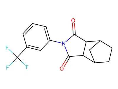 2-[3-(trifluoromethyl)phenyl]hexahydro-1H-4,7-methanoisoindole-1,3(2H)-dione structure
