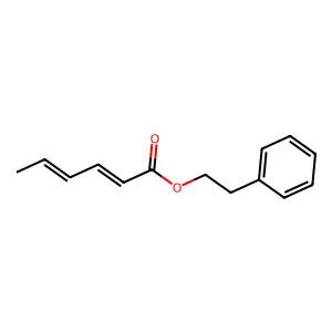 2,4-己二烯酸-2-苯乙酯 structure