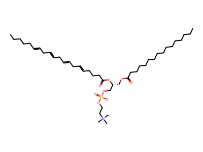 2-Arachidonoyl-1-palmitoyl-sn-glycero-3-phosphocholine structure