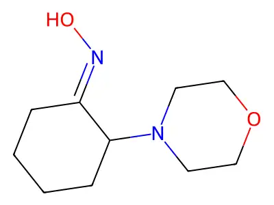 Cyclohexanone, 2-(4-morpholinyl)-, oxime structure