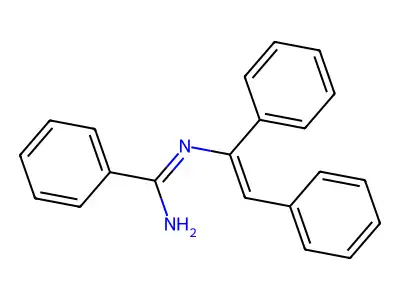 N'-(1,2-diphenylethenyl)benzenecarboximidamide structure