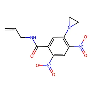 5-(Aziridin-1-yl)-2,4-dinitro-N-(prop-2-en-1-yl)benzamide structure