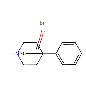 奎宁环鎓溴化物无水物 structure