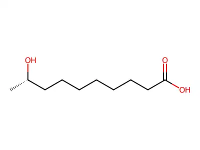 L-9-Hydroxydecanoic acid structure
