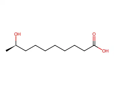 (9R)-9-hydroxydecanoic acid structure