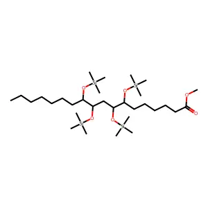 Methyl 7,8,10,11-tetrakis(trimethylsilyloxy)octadecanoate structure