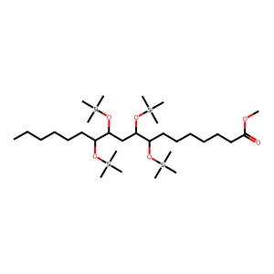 Methyl 8,9,11,12-tetrakis(trimethylsilyloxy)octadecanoate structure