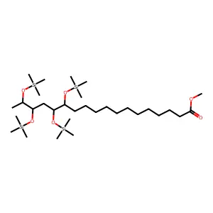 Methyl 13,14,16,17-tetrakis(trimethylsilyloxy)octadecanoate structure
