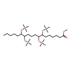 Methyl 7,8,12,13-tetrakis(trimethylsilyloxy)octadecanoate structure