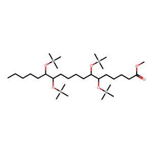 Methyl 6,7,12,13-tetrakis(trimethylsilyloxy)octadecanoate structure