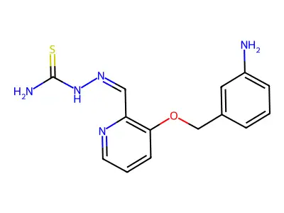 [[3-[(3-Aminophenyl)methoxy]-2-pyridinyl]methylideneamino]thiourea structure