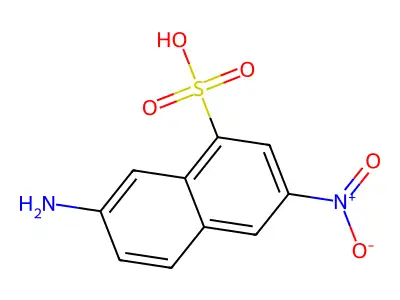 7-Amino-3-nitronaphthalene-1-sulfonic acid structure