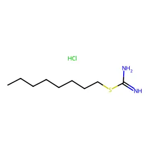 Carbamimidothioic acid, octyl ester, hydrochloride (1:1) structure