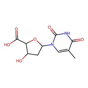 Thymidine-5'-carboxylic acid structure