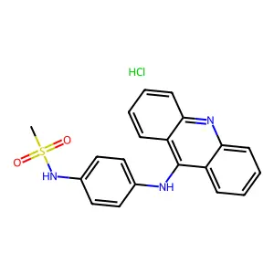 4'-(9-Acridinylamino)methanesulfonanilide hydrochloride structure