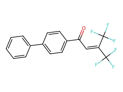 Crotonophenone, 4'-phenyl-4,4,4-trifluoro-3-(trifluoromethyl)- structure
