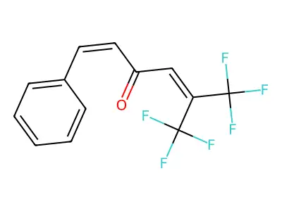 6,6,6-Trifluoro-1-phenyl-5-(trifluoromethyl)hexa-1,4-dien-3-one structure