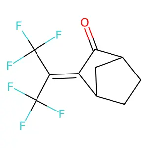 2-Norbornanone, 3-(2,2,2-trifluoro-1-trifluoromethylethylidene)- structure