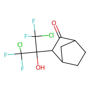 2-Norbornanone, 3-(1,3-dichloro-2-hydroxy-1,1,3,3-tetrafluoro-2-propyl)- structure