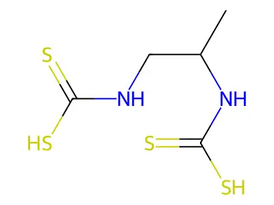 Carbamodithioic acid, (1-methyl-1,2-ethanediyl)bis- structure