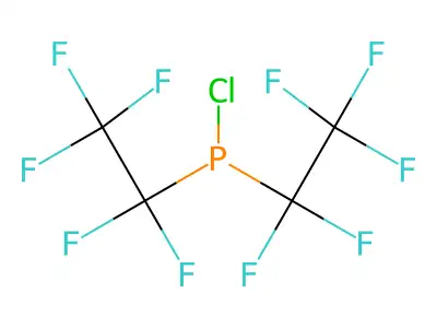 Bis(pentafluoroethyl)phosphinous chloride structure