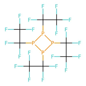Tetraphosphetane, tetrakis(pentafluoroethyl)- structure