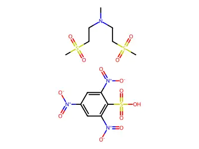 Ethanol, 2,2'-(methylimino)di-, bismethanesulfonate (ester), picrylsulfonate structure