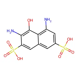 3,6-Naphthalenedisulfonic acid, 1,7-diamino-8-hydroxy- structure