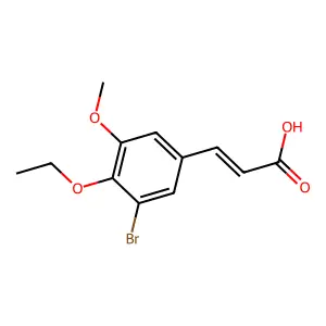 3-(3-Bromo-4-ethoxy-5-methoxyphenyl)prop-2-enoic acid structure