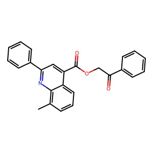 2-Oxo-2-phenylethyl 8-methyl-2-phenylquinoline-4-carboxylate structure
