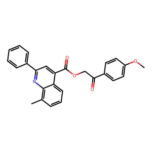 2-(4-Methoxyphenyl)-2-oxoethyl 8-methyl-2-phenylquinoline-4-carboxylate structure