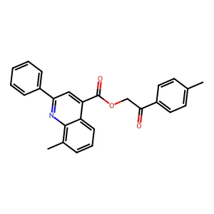 2-(4-Methylphenyl)-2-oxoethyl 8-methyl-2-phenyl-4-quinolinecarboxylate structure