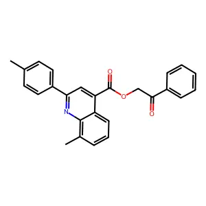 2-Oxo-2-phenylethyl 8-methyl-2-(4-methylphenyl)-4-quinolinecarboxylate structure