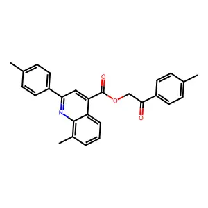 2-(4-Methylphenyl)-2-oxoethyl 8-methyl-2-(4-methylphenyl)-4-quinolinecarboxylate structure