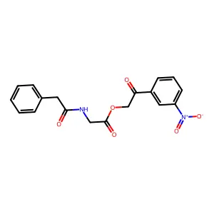 [2-(3-Nitrophenyl)-2-oxoethyl] 2-[(2-phenylacetyl)amino]acetate structure