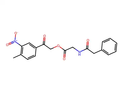 [2-(4-Methyl-3-nitrophenyl)-2-oxoethyl] 2-[(2-phenylacetyl)amino]acetate structure