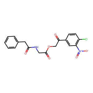 [2-(4-Chloro-3-nitrophenyl)-2-oxoethyl] 2-[(2-phenylacetyl)amino]acetate structure