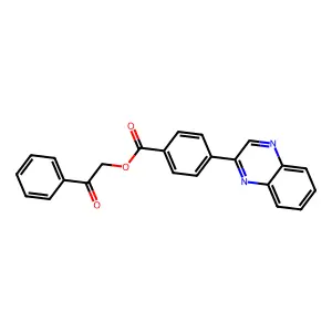 2-Oxo-2-phenylethyl 4-(quinoxalin-2-yl)benzoate structure